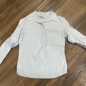 Calvin Klein Button Up Blouse - Light Blue
